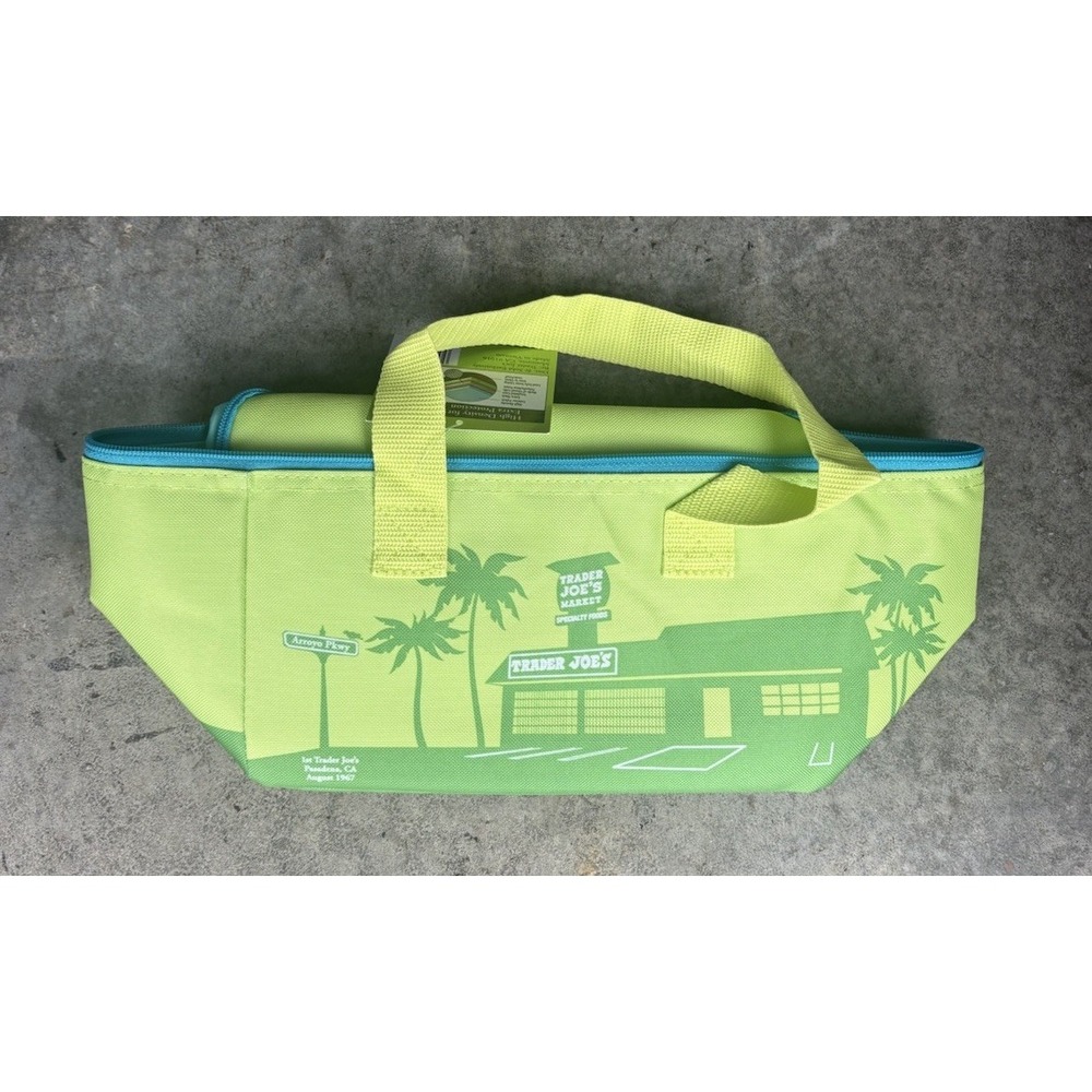 Trader Joe's Mini Insulated Tote Bag Green New 2026 Spring